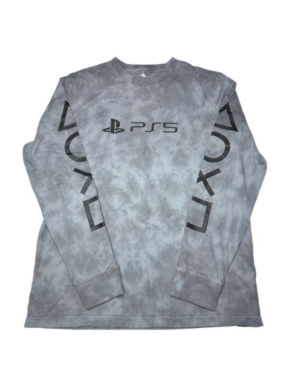 Tailgate PS5 PlayStation 5 Logo Tie Dye Long‎ Sleeve Gray T/Shirt Men’s Size M